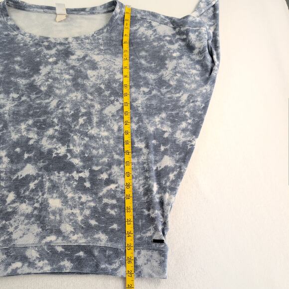 LOLE Oversized Batwing 3/4 Blue Marble Athleisure Pullover Women's Large - Picture 7 of 9